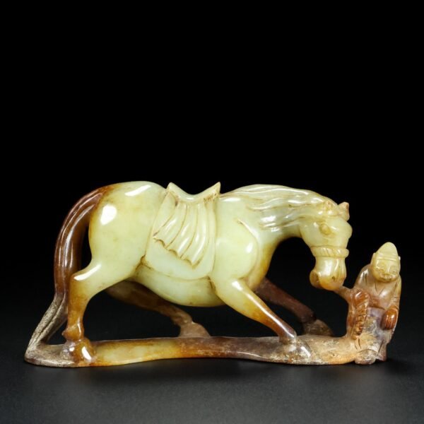 Old Hetian jade horse. The skin of this collection is thick and natural - Image 9