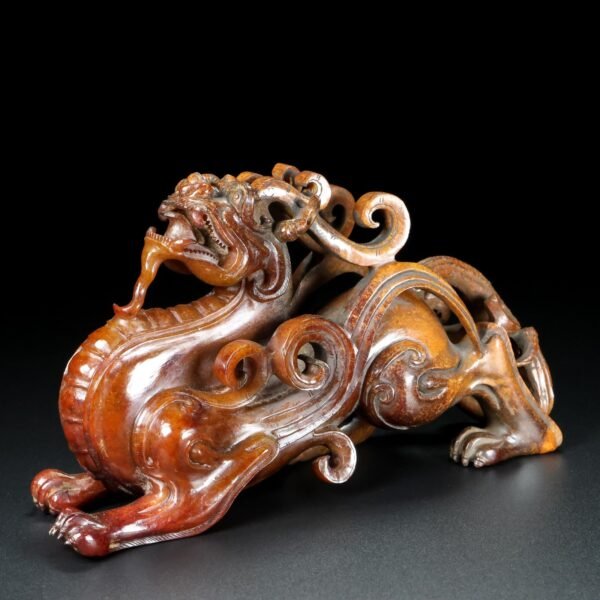 Old Hetian jade beast. This collection has a thick and natural skin - Image 5