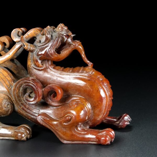 Old Hetian jade beast. This collection has a thick and natural skin - Image 7