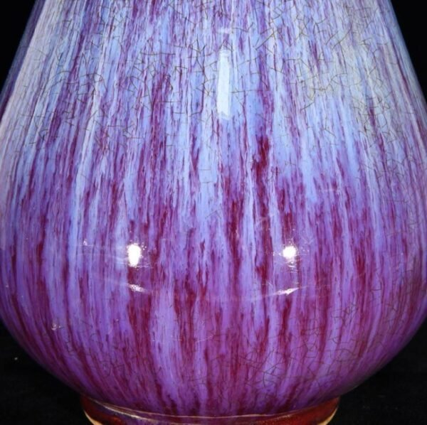 Qing Yongzheng kiln-changed wire-drawn glaze vase - Image 3