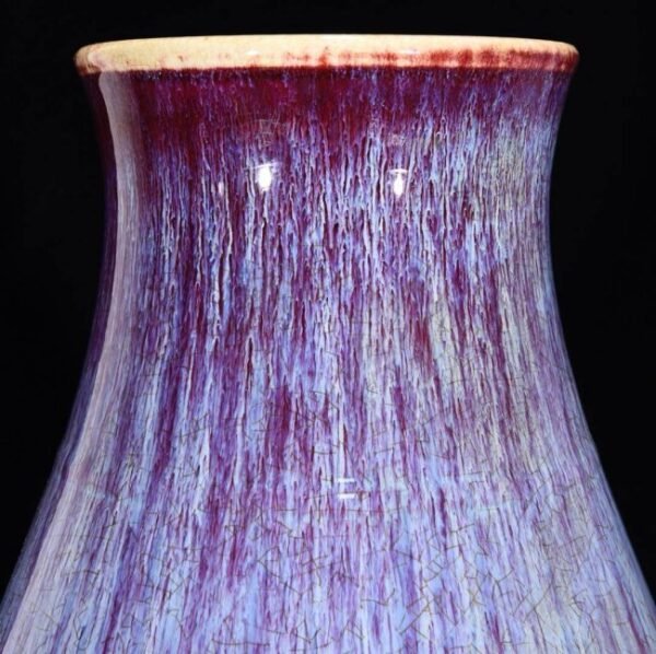 Qing Yongzheng kiln-changed wire-drawn glaze vase - Image 4