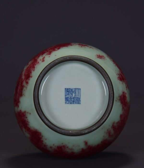 An old collection of Qing Qianlong kiln-changed glaze bell-shaped vase - Image 9