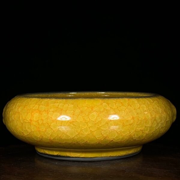 Song Dynasty official kiln ice crack animal head washbasin