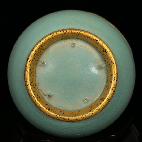Song Ru kiln rimmed with gold garlic vase - Image 9