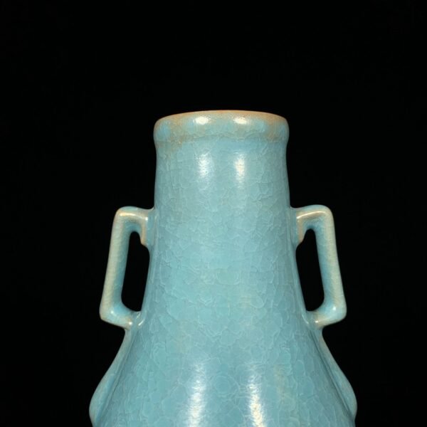 Song Ru kiln ice crack double-eared bottle - Image 9