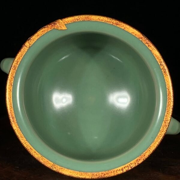 Song Dynasty Longquan Kiln plum green glaze double-eared stove - Image 6