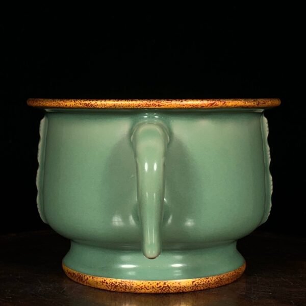 Song Dynasty Longquan Kiln plum green glaze double-eared stove - Image 7