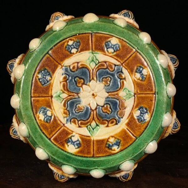 Tang Sancai flower pattern drum-shaped pillow - Image 4