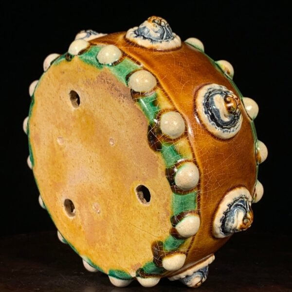 Tang Sancai flower pattern drum-shaped pillow - Image 5