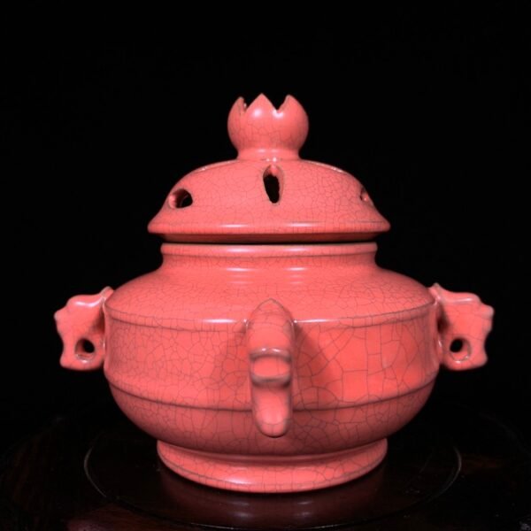 Song Ru kiln red glaze incense burner - Image 2