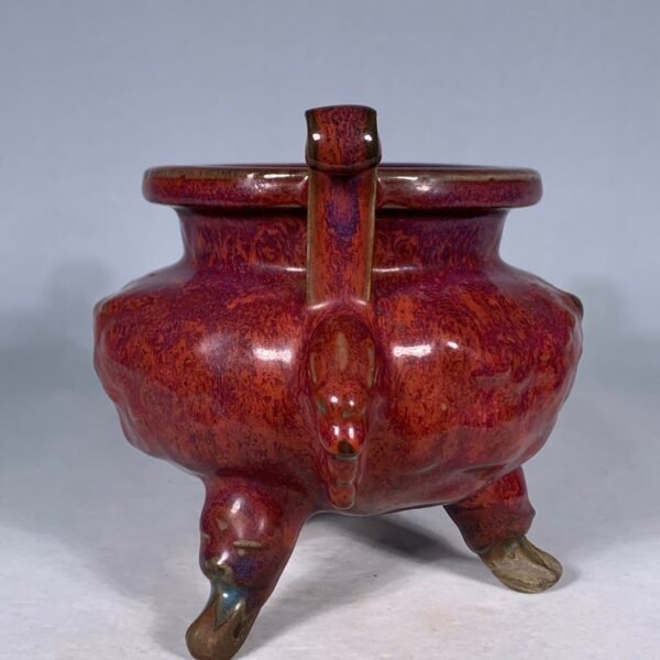 Song Jun kiln rose purple glaze double-ear furnace - Image 2