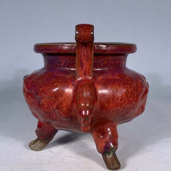 Song Jun kiln rose purple glaze double-ear furnace - Image 3