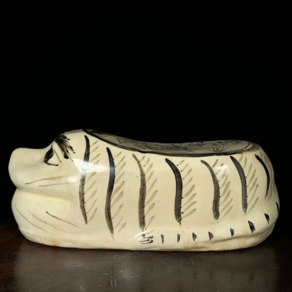Song Dynasty Cizhou Kiln painted baby playing tiger-shaped pillow