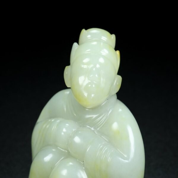 Hetian jade Han Dynasty figurine, fine and smooth jade, exquisite carving - Image 6