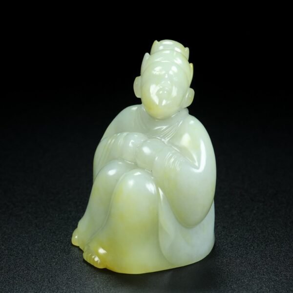 Hetian jade Han Dynasty figurine, fine and smooth jade, exquisite carving - Image 7