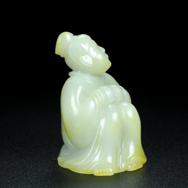Hetian jade Han Dynasty figurine, fine and smooth jade, exquisite carving - Image 8