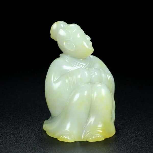 Hetian jade Han Dynasty figurine, fine and smooth jade, exquisite carving - Image 9