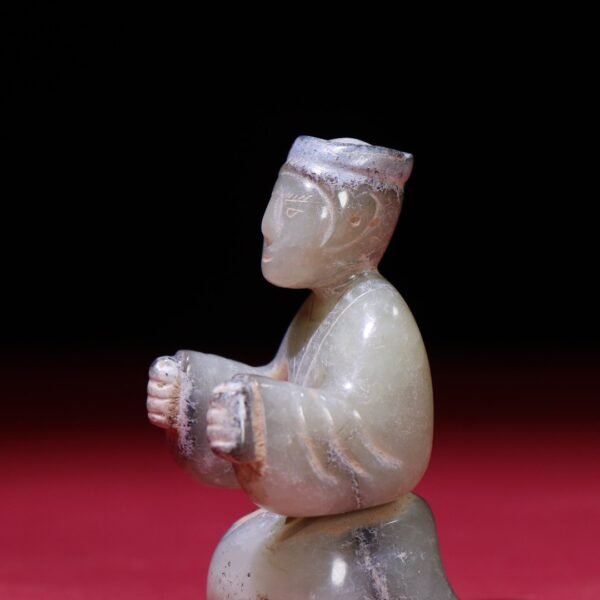 old collection, Han Dynasty raw pit seed jade noble - Image 5