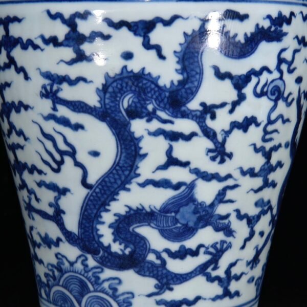 Ming Jiajing Blue and White Dragon Plum Vase - Image 3