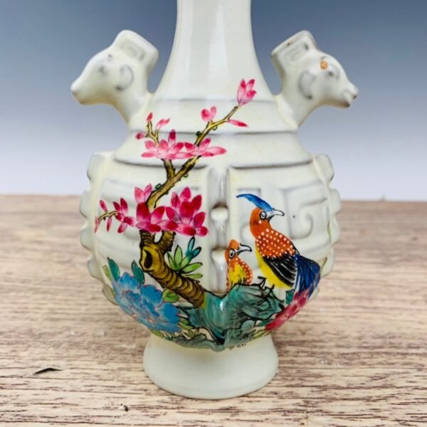 Ru porcelain gold painted powder halberd urn - Image 4