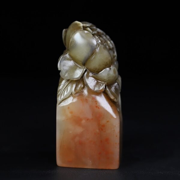 Old collection of Shoushan stone flower blooming wealth seal - Image 3