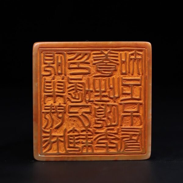 Old Shoushan Furong stone double-headed animal button seal - Image 9