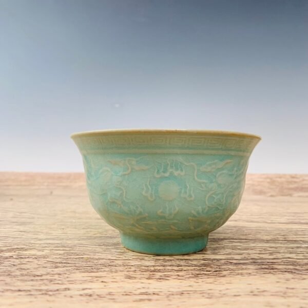 Song Ru kiln double dragon play with pearl pattern bowl - Image 2