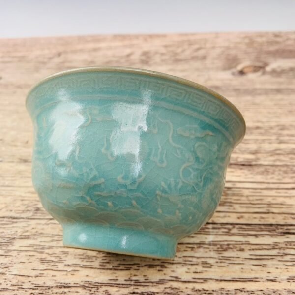 Song Ru kiln double dragon play with pearl pattern bowl - Image 3