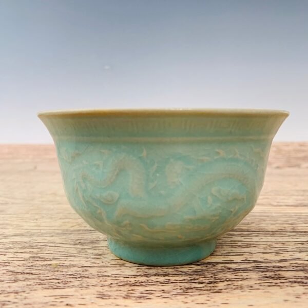 Song Ru kiln double dragon play with pearl pattern bowl - Image 4