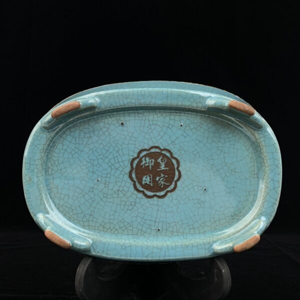 Song Ru kiln sky blue glaze engraved poem narcissus basin - Image 7