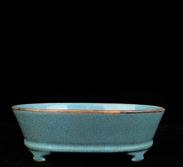 Song Ru kiln sky blue glaze engraved poem narcissus basin - Image 9