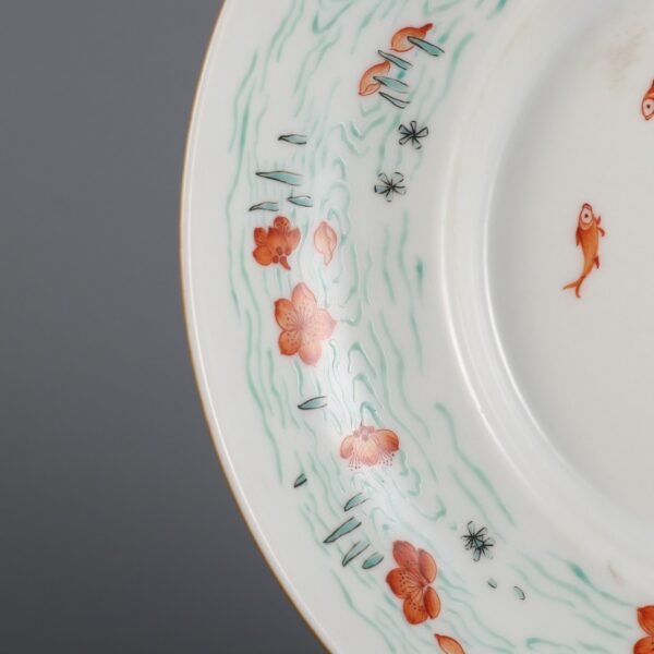 flowers and flowing water folded edge plate made in the Qianlong period of the Qing Dynasty - Image 4