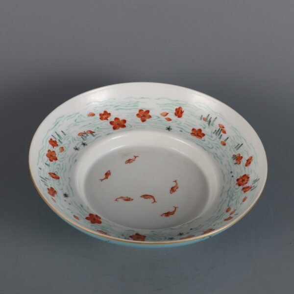 flowers and flowing water folded edge plate made in the Qianlong period of the Qing Dynasty - Image 6