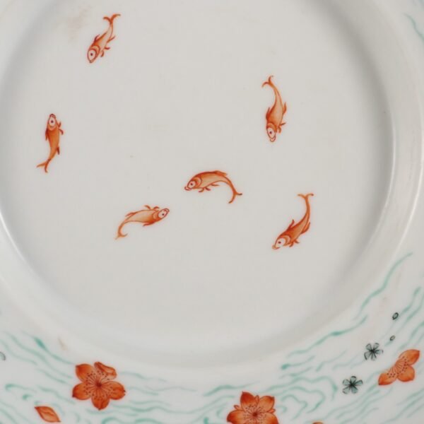 flowers and flowing water folded edge plate made in the Qianlong period of the Qing Dynasty - Image 7
