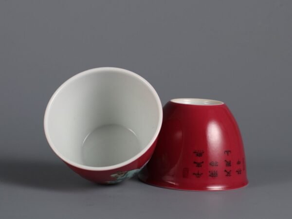 enamel-colored figure jar cups made in the Yongzheng period of the Qing Dynasty - Image 7