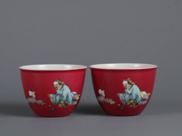 enamel-colored figure jar cups made in the Yongzheng period of the Qing Dynasty