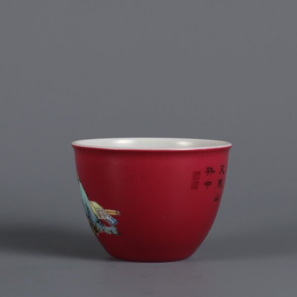 enamel-colored figure jar cups made in the Yongzheng period of the Qing Dynasty - Image 5