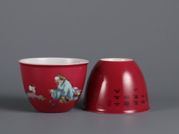 enamel-colored figure jar cups made in the Yongzheng period of the Qing Dynasty - Image 2