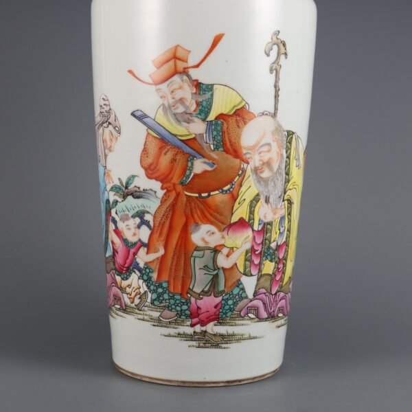 three-star shining Guanyin vases made in the Yongzheng period of the Qing Dynasty - Image 7