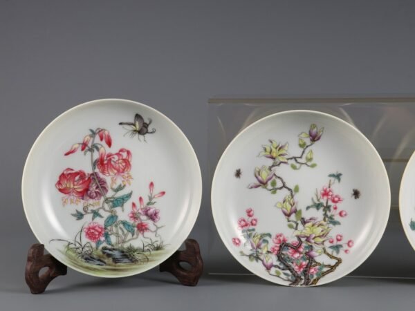 four seasons flower small plates made in the Yongzheng period of the Qing Dynasty - Image 6