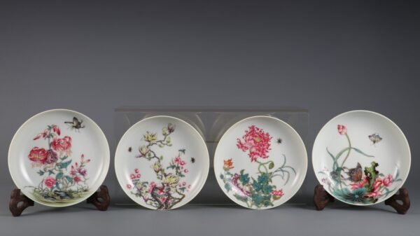 four seasons flower small plates made in the Yongzheng period of the Qing Dynasty - Image 7