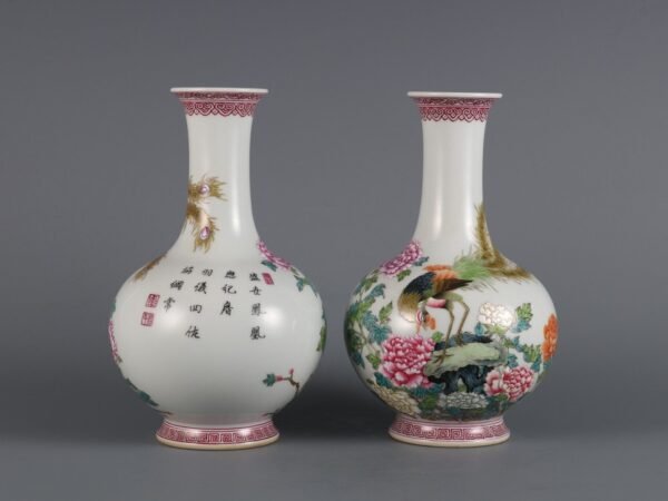 peony-patterned vases made in the Yongzheng period of the Qing Dynasty - Image 5