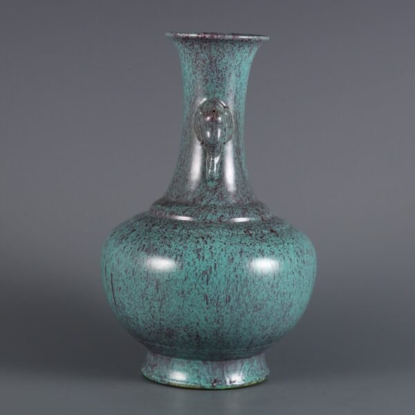 Qing Dynasty Yongzheng period Lujun glaze elephant ear vase - Image 5