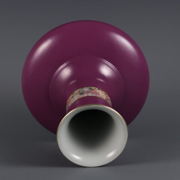 flower pattern mustard vase made in the Yongzheng period of the Qing Dynasty - Image 4