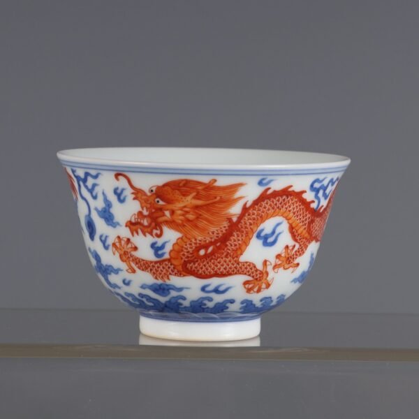 dragon pattern cups made in the Yongzheng period of the Qing Dynasty - Image 3