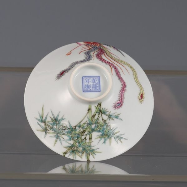 Phoenix bamboo cups with bamboo hats made in the Qianlong period of the Qing Dynasty - Image 9