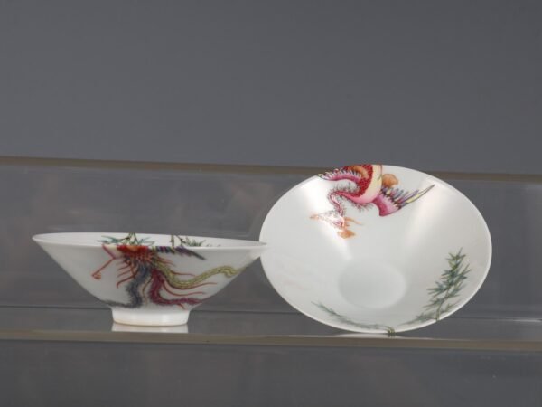 Phoenix bamboo cups with bamboo hats made in the Qianlong period of the Qing Dynasty - Image 2