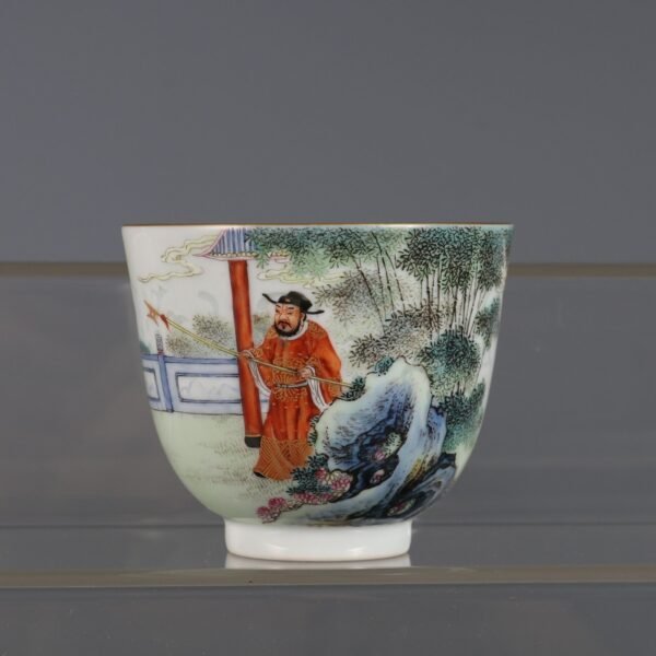 Qing Dynasty Qianlong period enamel painted West Chamber exquisite host cup - Image 2