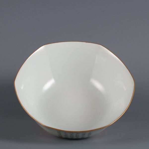Hexagonal bowl with flower inscriptions and poems made in Qianlong period of Qing Dynasty - Image 8