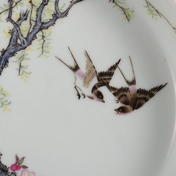 spring swallows in apricot forest, made in the Yongzheng period of the Qing Dynasty - Image 7